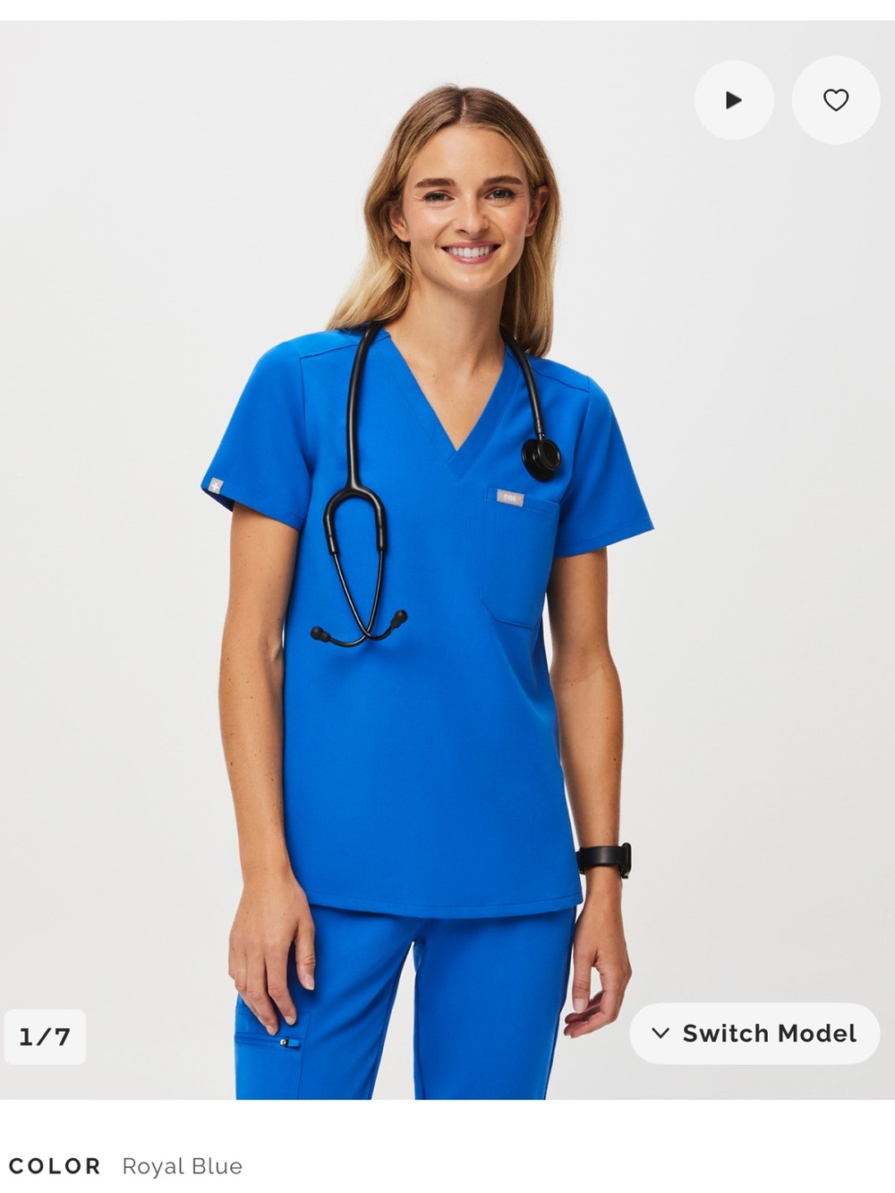 Figs Royal Blue Women's Scrub Pants